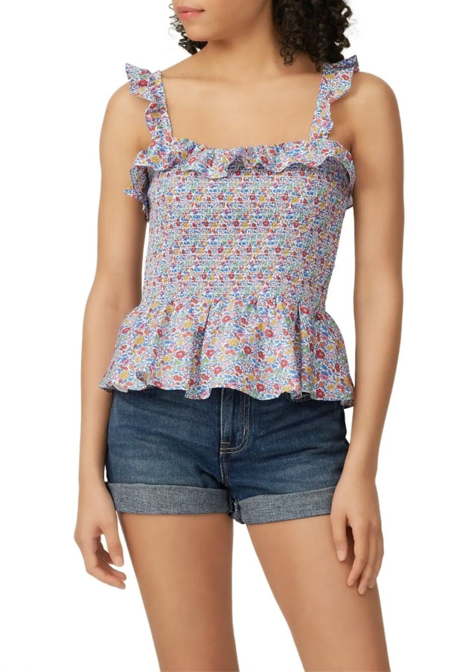 J. CREW Richmond Smocked Sleeveless Top in Liberty Fabric L6742 // S